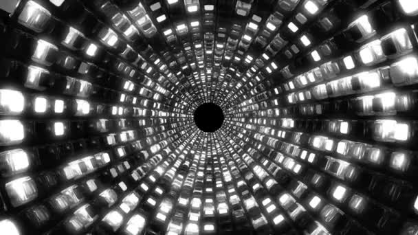 Освітлювальні Кубики Тунельний Фон — стокове відео