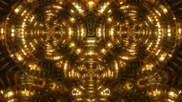 ゴールデン ディスク抽象的な背景 — ストック動画