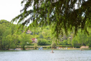 Piediluco Gölü - Umbria orta bölge, il, Rieti, İtalya