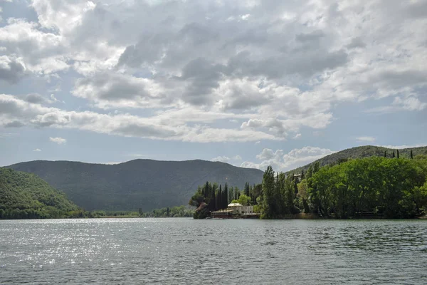 Lago Piediluco Região Úmbria Província Rieti Itália Central — Fotografia de Stock