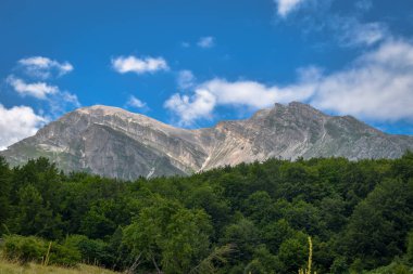 Gran Sasso Dağları zinciri, Prati de TiVo, Teramo Eyaleti, Abruzzo bölgesi, Italya