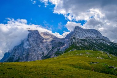 Gran Sasso Dağları zinciri, Prati de TiVo, Teramo Eyaleti, Abruzzo bölgesi, Italya