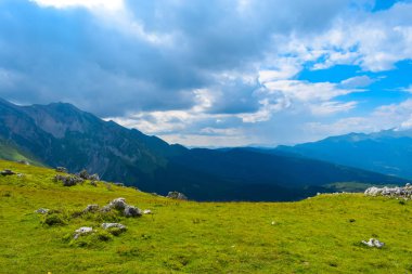 Gran Sasso Dağları zinciri, Prati de TiVo, Teramo Eyaleti, Abruzzo bölgesi, Italya