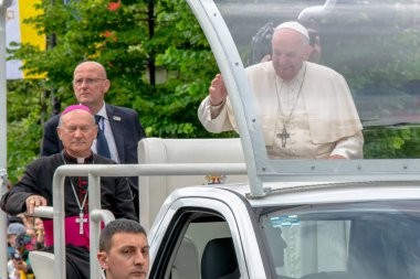 Iasi, Romanya-Mayıs 2019: Pope Francis