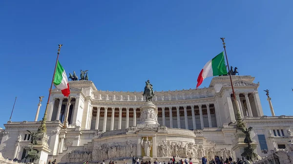 Altare Della Patria Piazza Venezia Rome Italië — Stockfoto