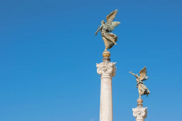 Estatuas Mujer Alada Frente Altare Della Patria Piazza Venezia Roma — Foto de Stock