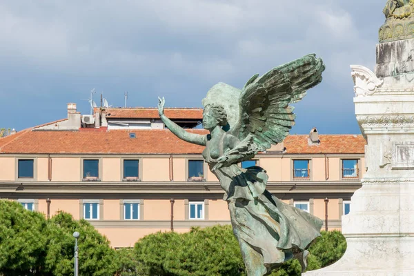 Estatua Del Palacio Vittoriano Vittorio Emanuele Monumento Altare Della Patria —  Fotos de Stock