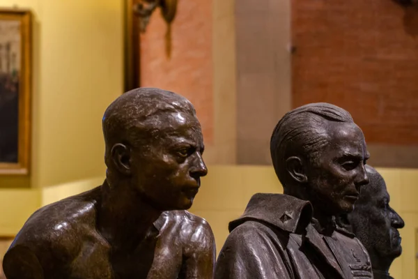 Bronze Busts Museum Altare Della Patria Rome Italy — Stock Photo, Image