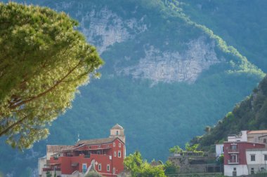 Duomo Square, Ravello, Amalfi Coast, İtalya'dan güzel manzara