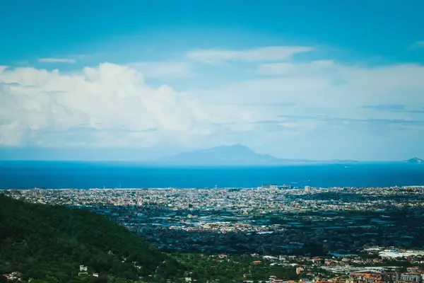 Panoramisch Uitzicht Stad Corbara Provincie Salermo Regio Campania Amalfi Kust Rechtenvrije Stockfoto's