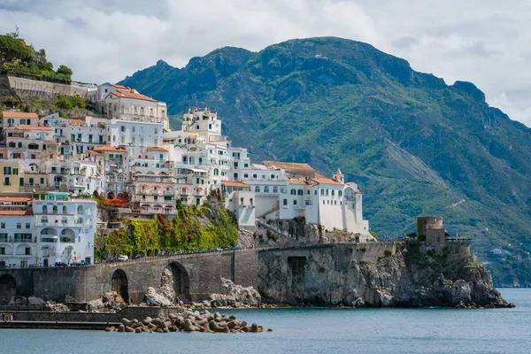 Prachtig Uitzicht Kuststad Amalfi Provincie Salerno Regio Campania Amalfi Coast Stockafbeelding