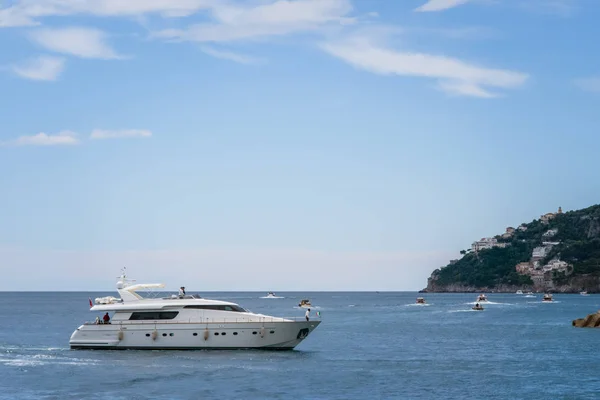 Yacht Amalfi Harbor Marina Coppola Amalfi Port Province Salerno Region Royalty Free Stock Images