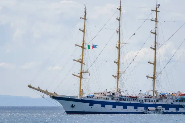 Sailing Ship Amalfi Harbor Marina Coppola Amalfi Port Province Salerno Royalty Free Stock Photos