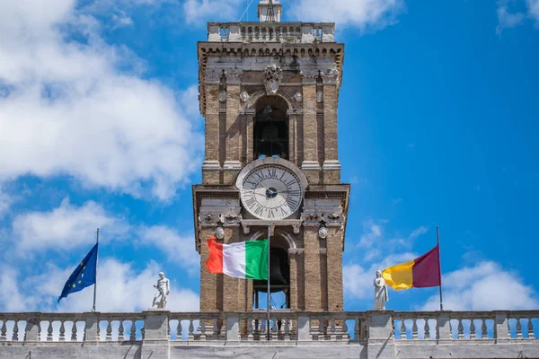 Het Standbeeld Van Castor Dat Siert Piazza Del Campidoglio Rome — Stockfoto