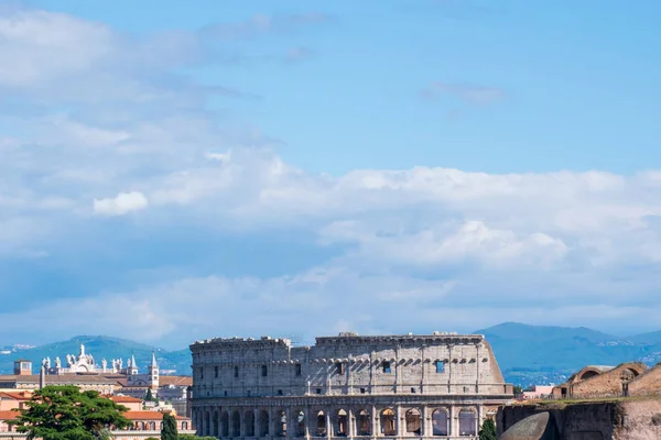 Colosseum seen from the top of Altar of the Fatherland or Altare della Patria, Rome, Italy