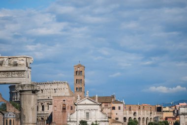 Roma Forumu, Roma, İtalya'dan kalıntıların peyzajı