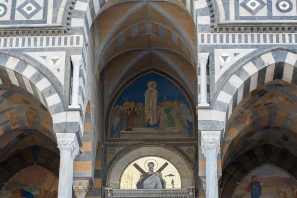 Amalfi Katedrali Piazza Del Duomo Havari Saint Andrew Talya — Stok fotoğraf