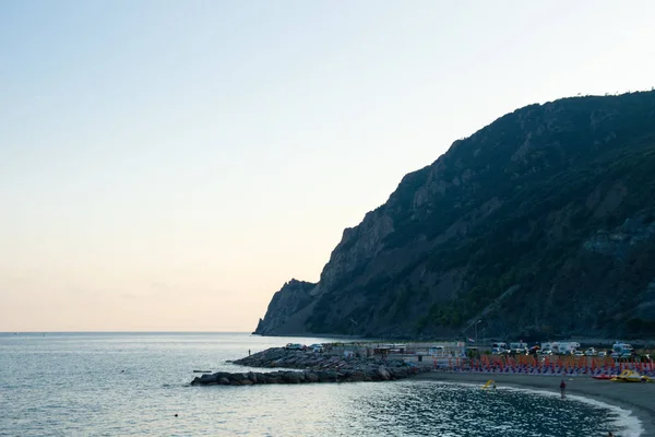 Beach Monterosso Mare Coastal Village Cinque Terre Italy Stock Photo