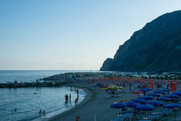 Beach Monterosso Mare Coastal Village Cinque Terre Italy Stock Image