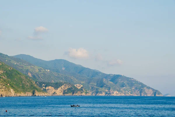 Tyrrhenian Sea Seen Monterosso Mare Coastal Village Cinque Terre Italy Stock Image