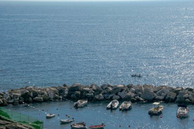 Riomaggiore limanında, Cinque Terre, La Spezia, İtalya