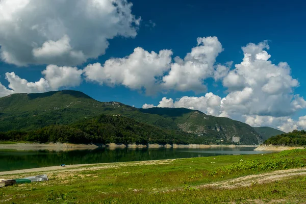 Lago Del Salto Petrella Salto Province Rieti Italy Stock Picture