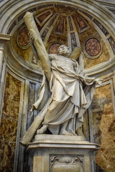 Estátua São Longino Basílica São Pedro Vaticano Itália — Fotografia de Stock