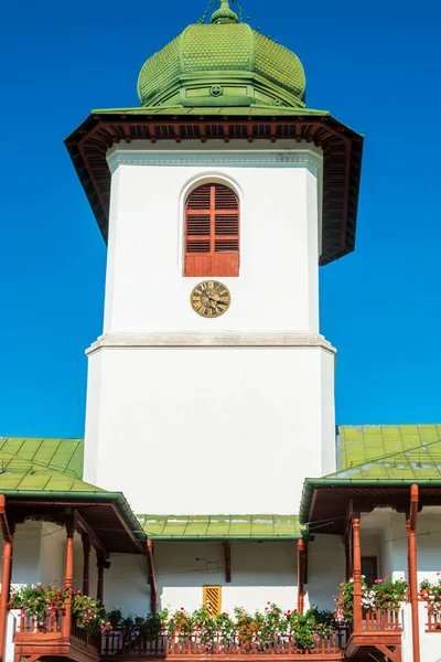 Torre Entrada Mosteiro Ortodoxo Agápia Neamt Romênia — Fotografia de Stock