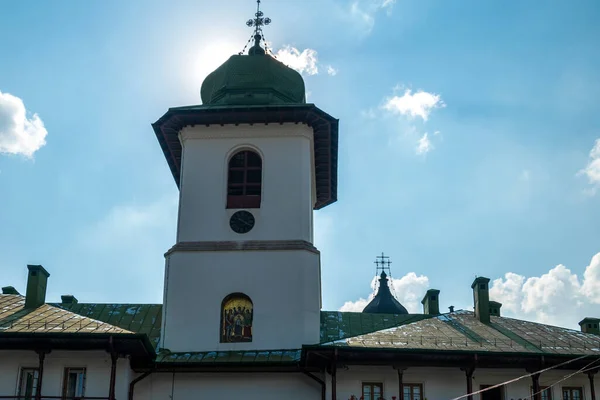 Torre Entrada Mosteiro Ortodoxo Agápia Neamt Romênia — Fotografia de Stock