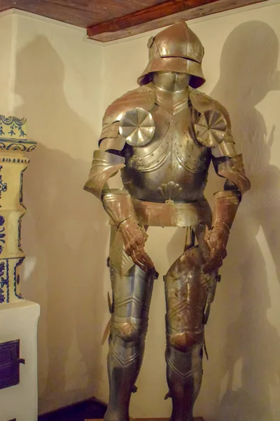 Full Knightly Armor Bran Castle Transylvania Romania Royalty Free Stock Images