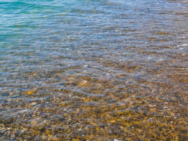 Açık deniz suyu. Sen-ebilmek görmek su ile çakıl