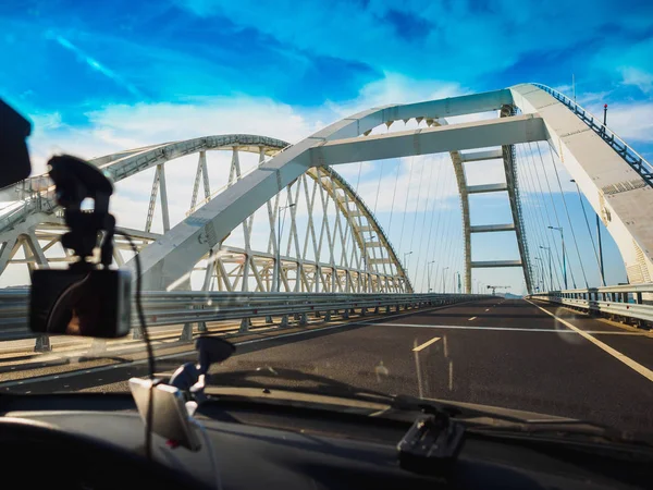 New bridge over the sea channel between the mainland and the peninsula