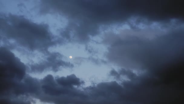 雲の中の月 — ストック動画
