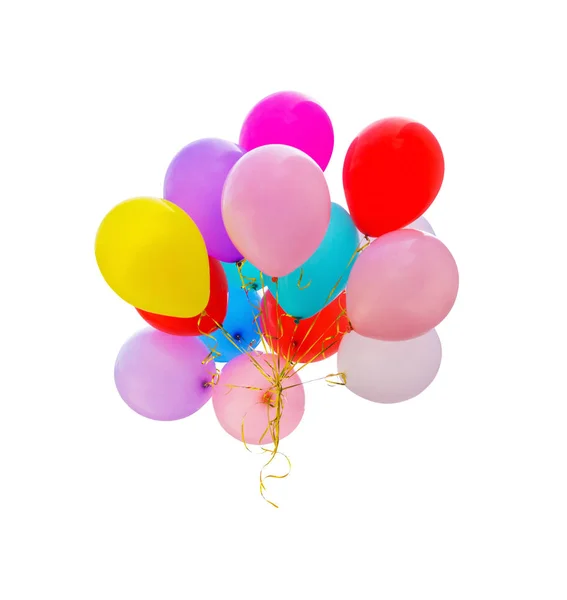 Luftballonger på vit bakgrund — Stockfoto