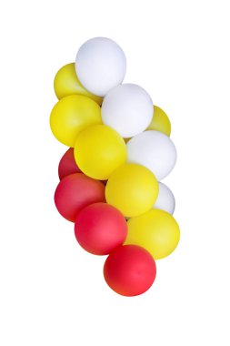 Beyaz zemin üzerinde hava balonları