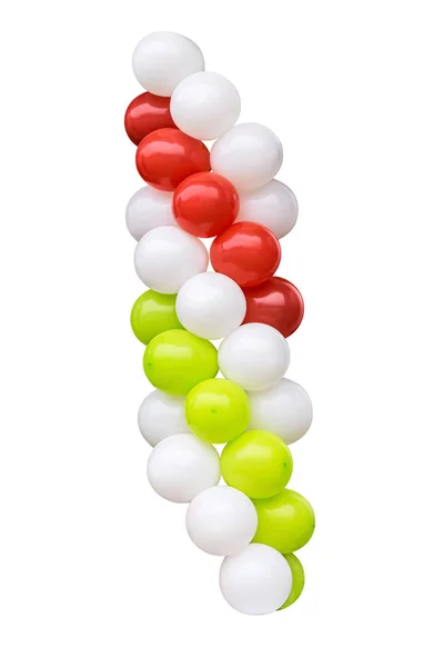 Luftballonger på vit bakgrund — Stockfoto