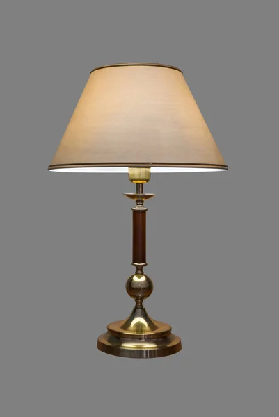 Table lamp on grey background