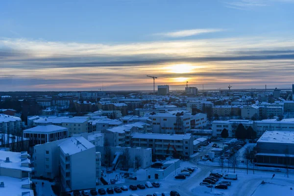 Sunset Oulu Finland — Stock Photo, Image