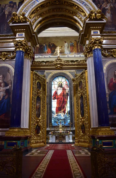 Dentro Catedral São Isaac Museu Catedral São Isaac São Petersburgo — Fotografia de Stock