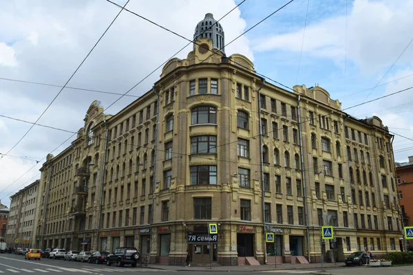Edificio Residenziale Nella Città San Pietroburgo Estate Russi — Foto Stock
