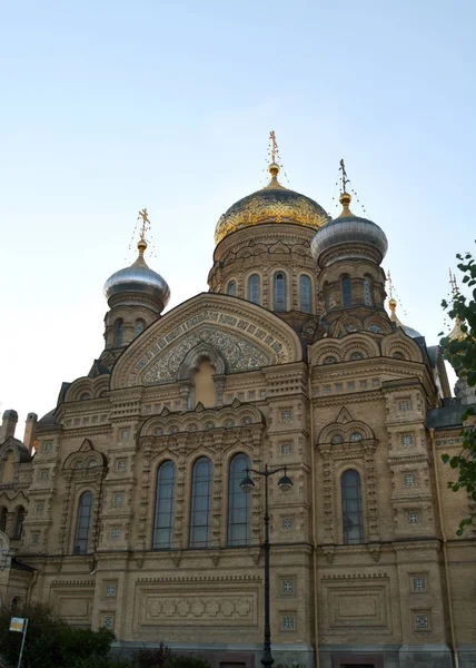Temple Assumption Blessed Virgin Stavropigial Orthodox Church Vasilievsky Island Petersburg — Stock Photo, Image