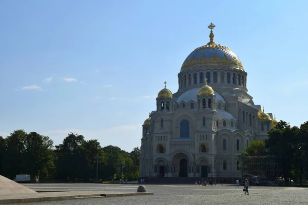 Naval Cathedral Saint Nicholas Kronstadt Russian Orthodox Cathedral Petersburg Russia — Stock Photo, Image