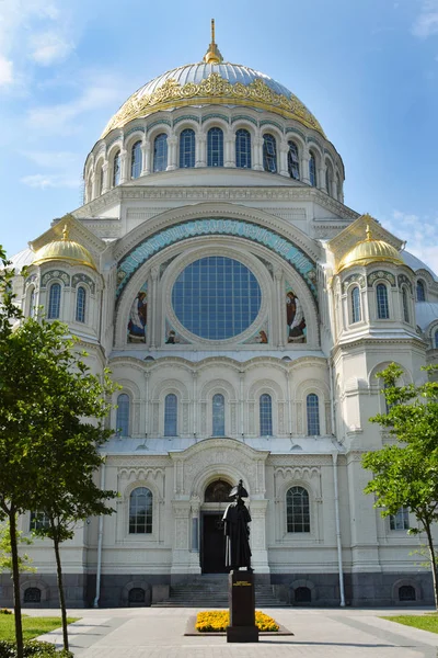 Naval Cathedral Saint Nicholas Kronstadt Russian Orthodox Cathedral Petersburg Russia — Stock Photo, Image