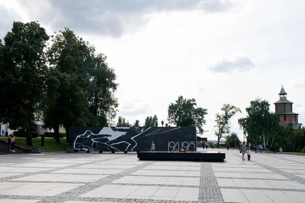 Srpna Rusko Nižný Novgorod Věčný Ohnivý Pomník Druhé Světové Války — Stock fotografie