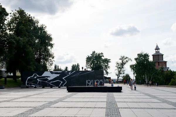 Srpna Rusko Nižný Novgorod Věčný Ohnivý Pomník Druhé Světové Války — Stock fotografie