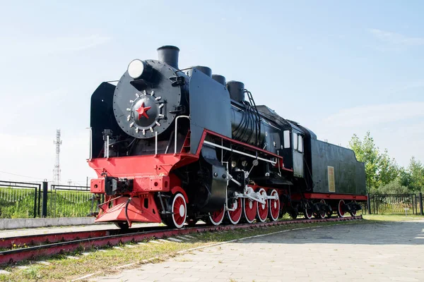 Agosto Russia Nizhny Novgorod Museo All Aperto Delle Locomotive Vapore — Foto Stock