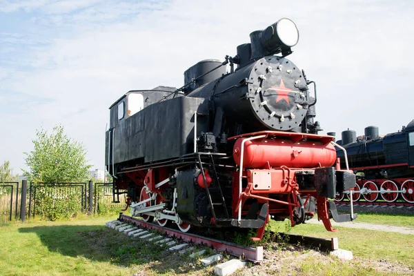 Agosto Russia Nizhny Novgorod Museo All Aperto Delle Locomotive Vapore — Foto Stock