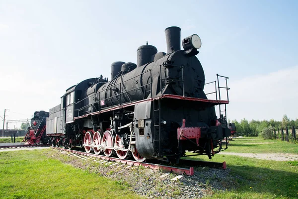August Russland Nischni Nowgorod Freilichtmuseum Der Dampflokomotiven — Stockfoto