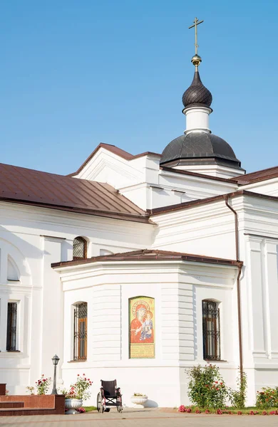 Ugust 2020 Rússia Kaluga Cadeira Rodas Convento Ícone Kaluga Mãe — Fotografia de Stock