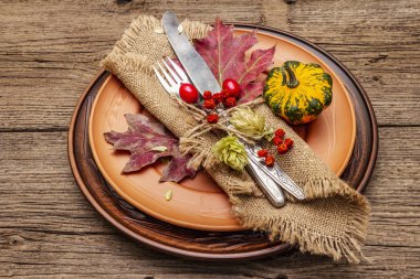 Sonbahar ve Şükran Günü yemeği.
